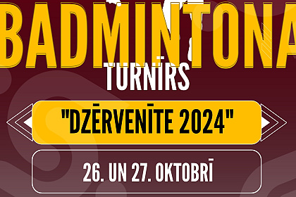 Badmintona turnīrs "Dzērvenīte 2024"