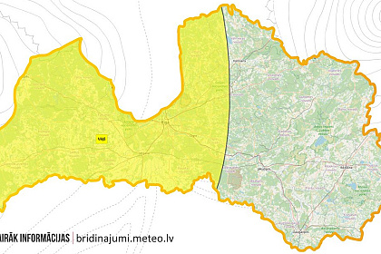 Piektdien un sestdien Latvijā gaidāms vējains un lietains laiks