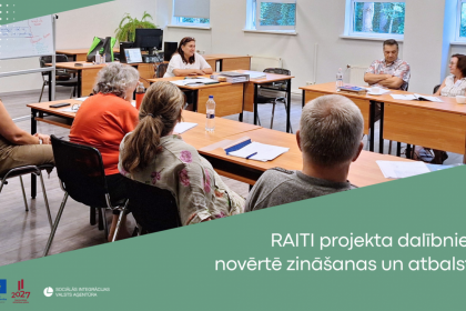 RAITI projekta dalībnieki novērtē mācību organizāciju un iegūtās zināšanas no jomas profesionāļiem