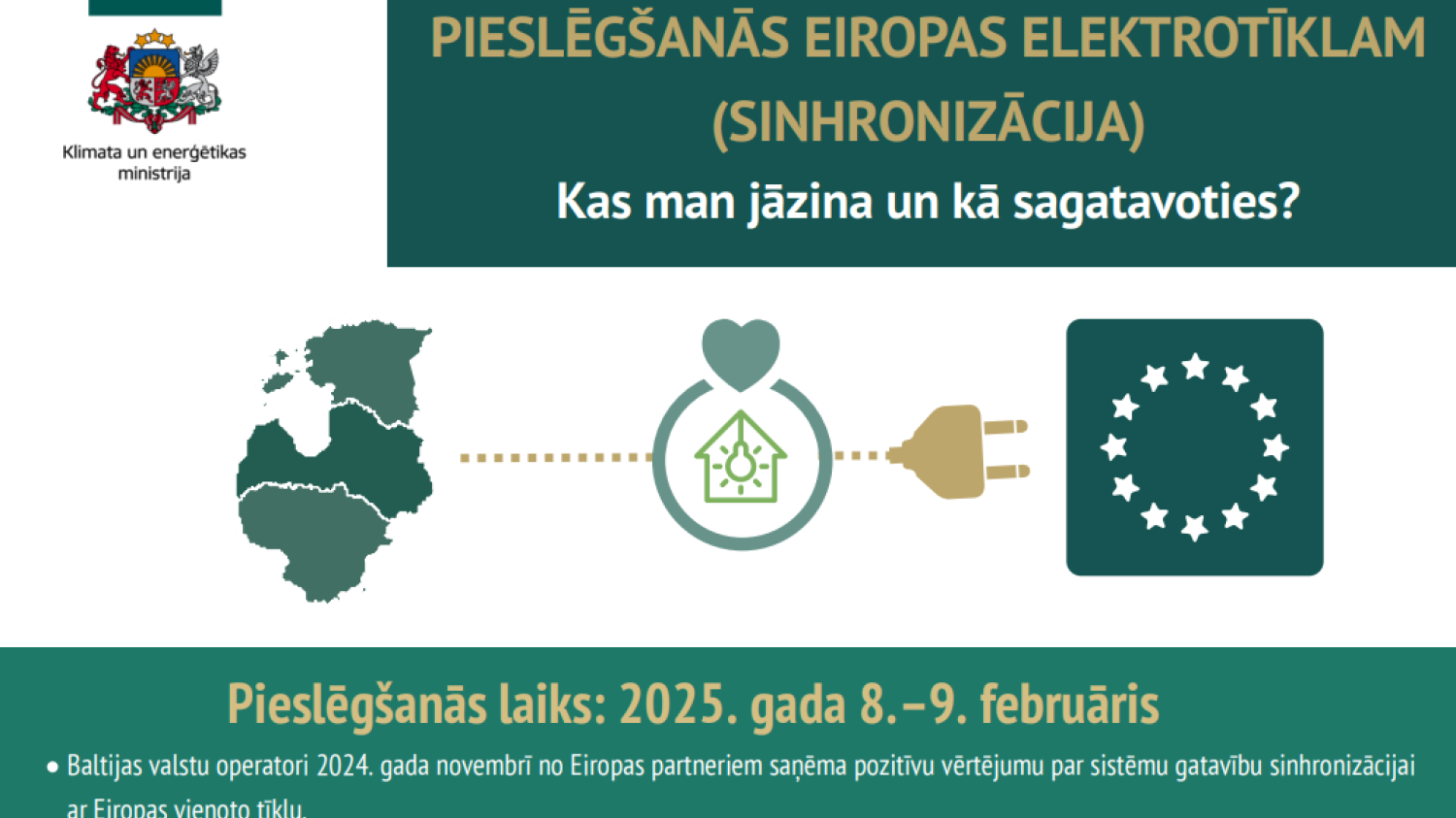 Šonedēļ norisināsies Baltijas valstu pieslēgšanās kopējam Eiropas energotīklam. Kas jāzina iedzīvotājiem?