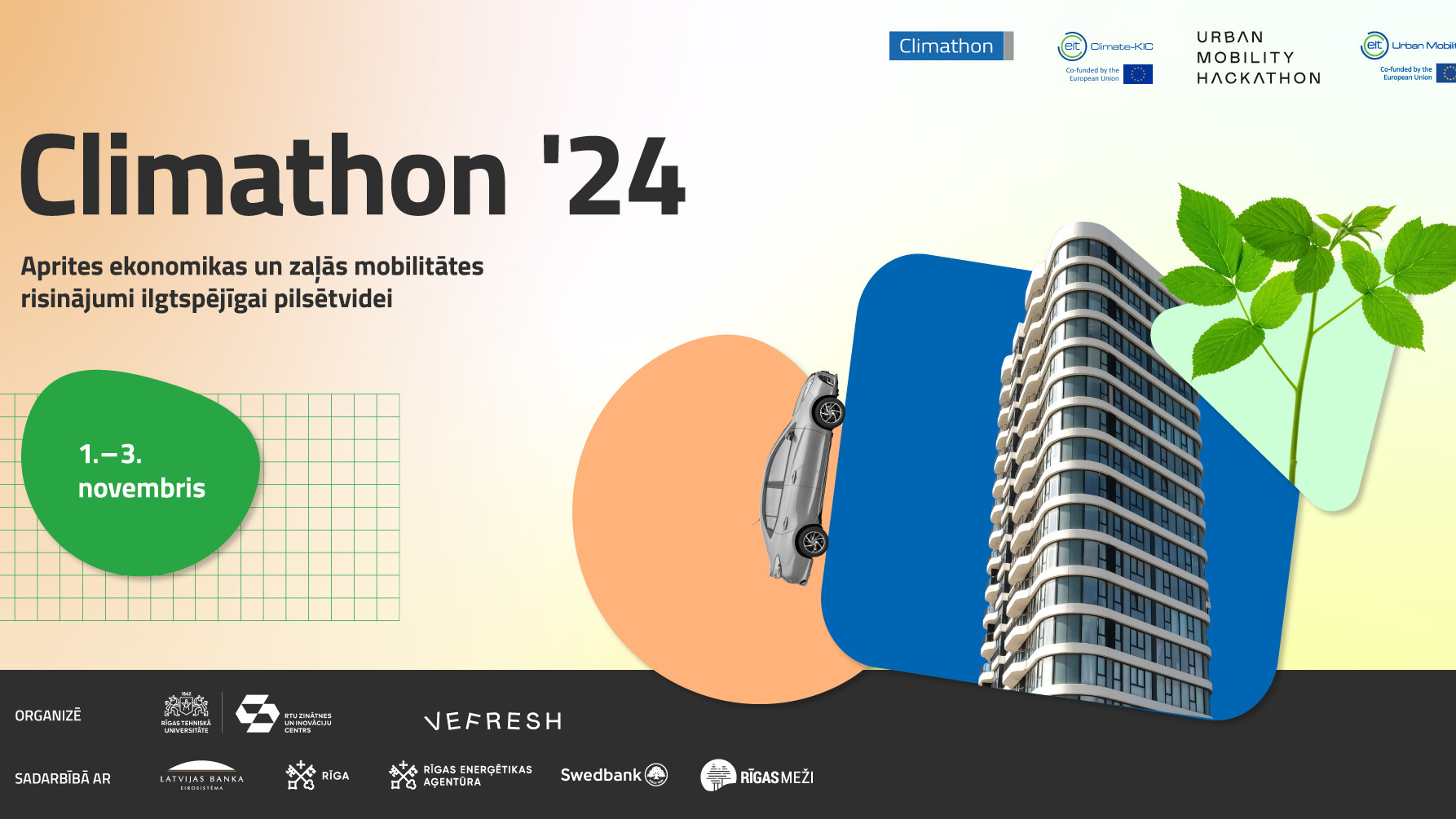 Ikgadējā hakatonā «Climathon» meklēs risinājumus aprites ekonomikas un zaļās mobilitātes izaicinājumiem