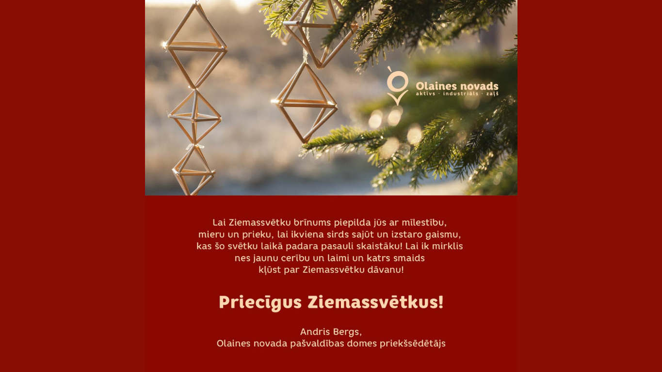 Priecīgus Ziemassvētkus jūsmājās!